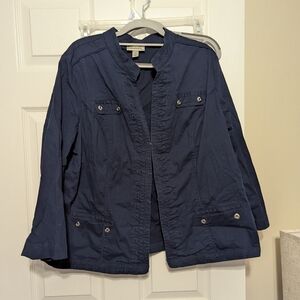Dressbarn Dark Blue Utility Jacket